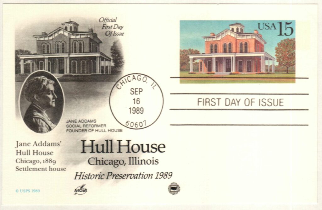 1989 15¢ Postal Card - Hull House