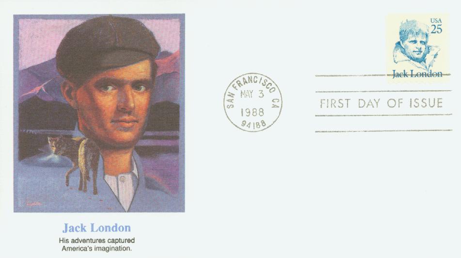 # 2197 - 1988 25c Great Americans: Jack London Fleetwood First Day Cover