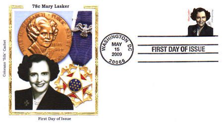 # 3432B - 2009 78c Mary Lasker Colorano Silk Cachet First Day Cover