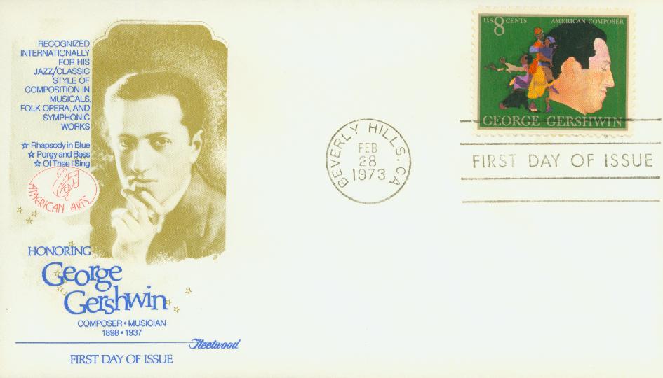 1973 8c George Gershwin Fleetwood First Day Cover