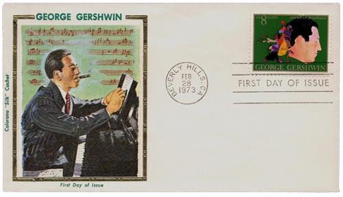 1973 8c George Gershwin Colorano Silk Cachet First Day Cover