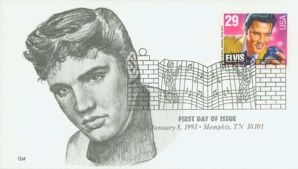 2721 - 1993 29c Legends of American Music: Elvis Presley Classic First Day Cover