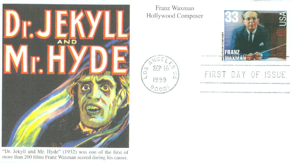 # 3342 - 1999 33c Hollywood Composers: Franz Waxman Mystic First Day Cover
