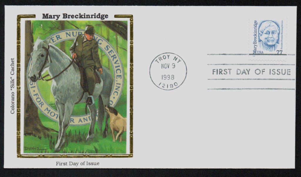 # 2942 - 1998 77c Great Americans: Mary Breckinridge Colorano Silk Cachet First Day Cover