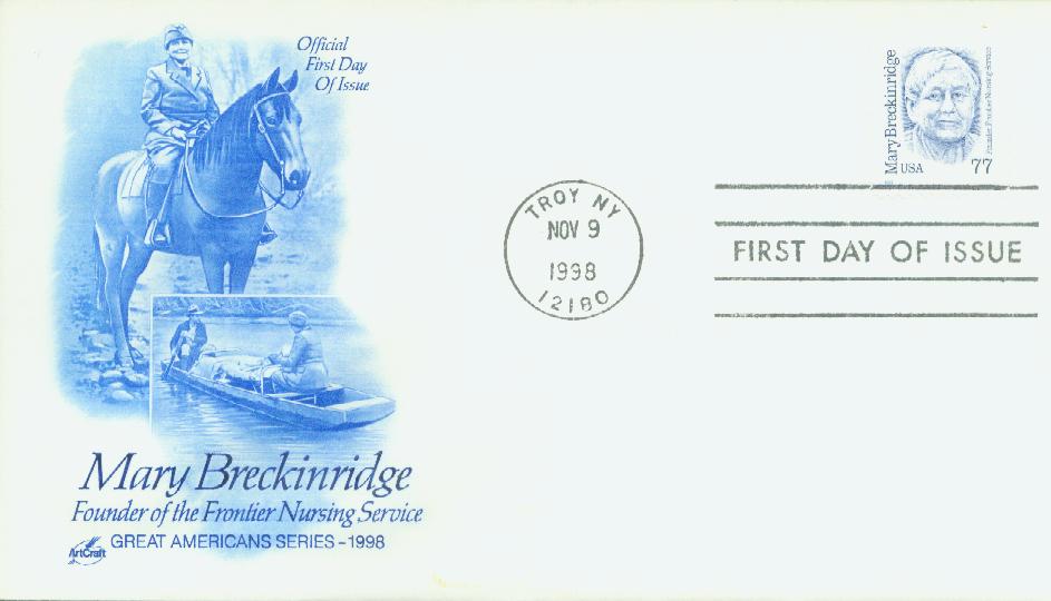 # 2942 - 1998 77c Great Americans: Mary Breckinridge Classic First Day Cover