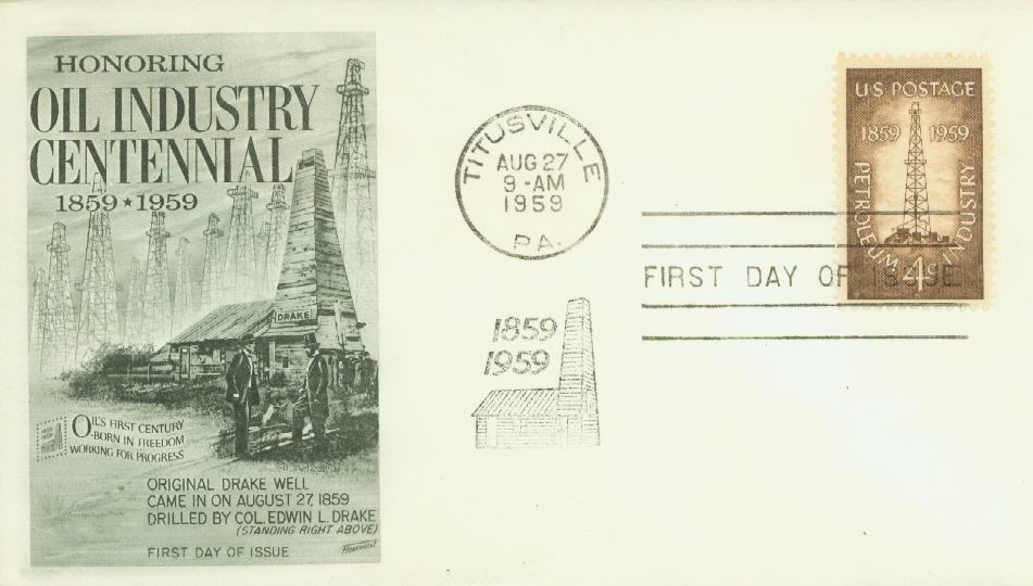 1959 4¢ Petroleum Industry Fleetwood First Day Cover