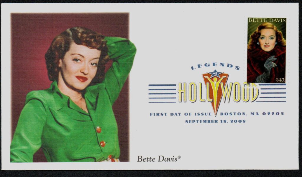 #4350 - 2008 42c Legends of Hollywood: Bette Davis Fleetwood First Day Cover with Digital Color Cancel