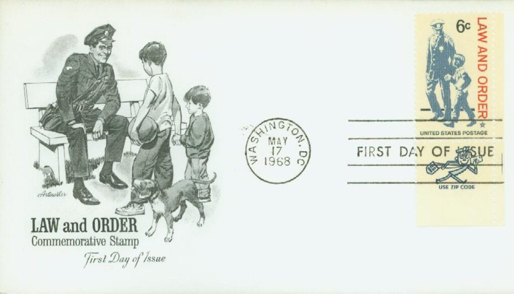 # 1343 - 1968 6c Law and Order Classic First Day Cover