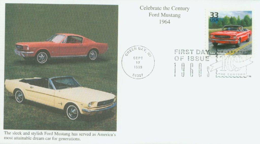 #3188h - 1999 33c Celebrate the Century,1960s: Ford Mustang Mystic First Day Cover
