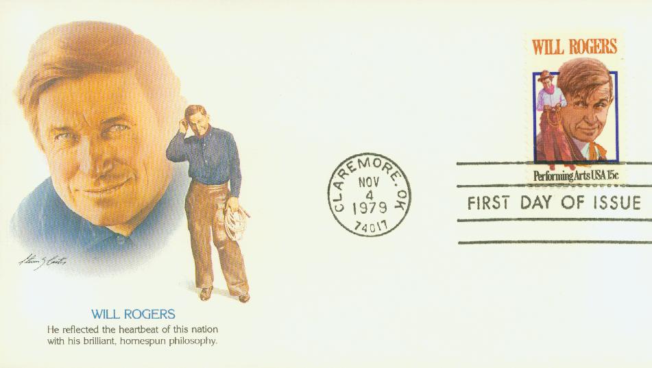# 1801 - 1979 15c Will Rogers Fleetwood First Day Cover