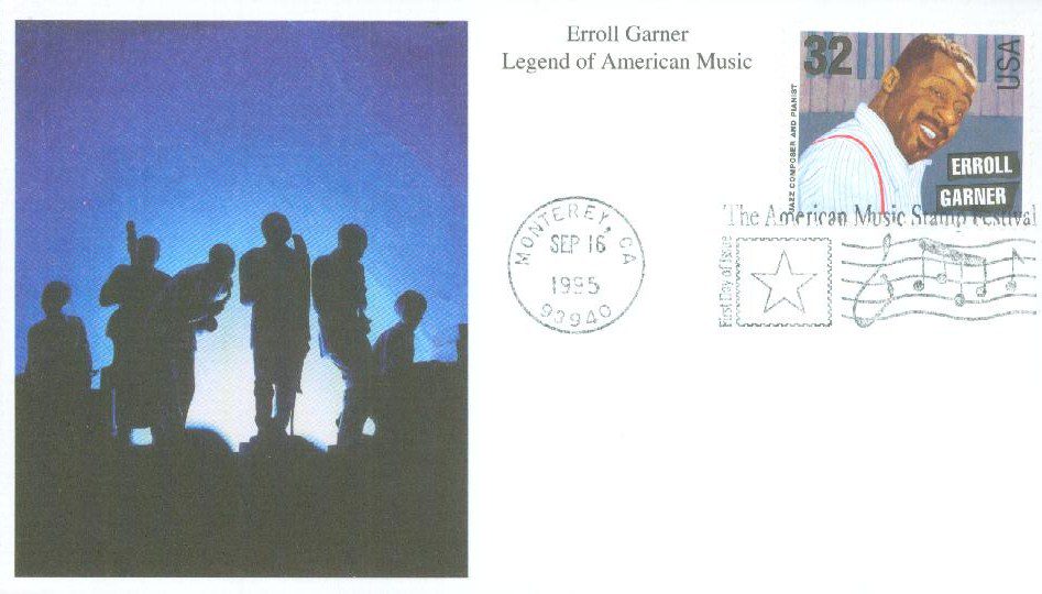 # 2992 - 1995 32c Jazz Musicians: Erroll Garner Mystic First Day Cover