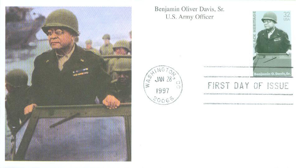 # 3121 - 1997 32c Black Heritage: Benjamin O. Davis, Sr. Mystic First Day Cover