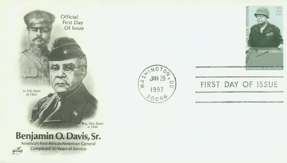 # 3121 - 1997 32c Black Heritage: Benjamin O. Davis, Sr. Classic First Day Cover