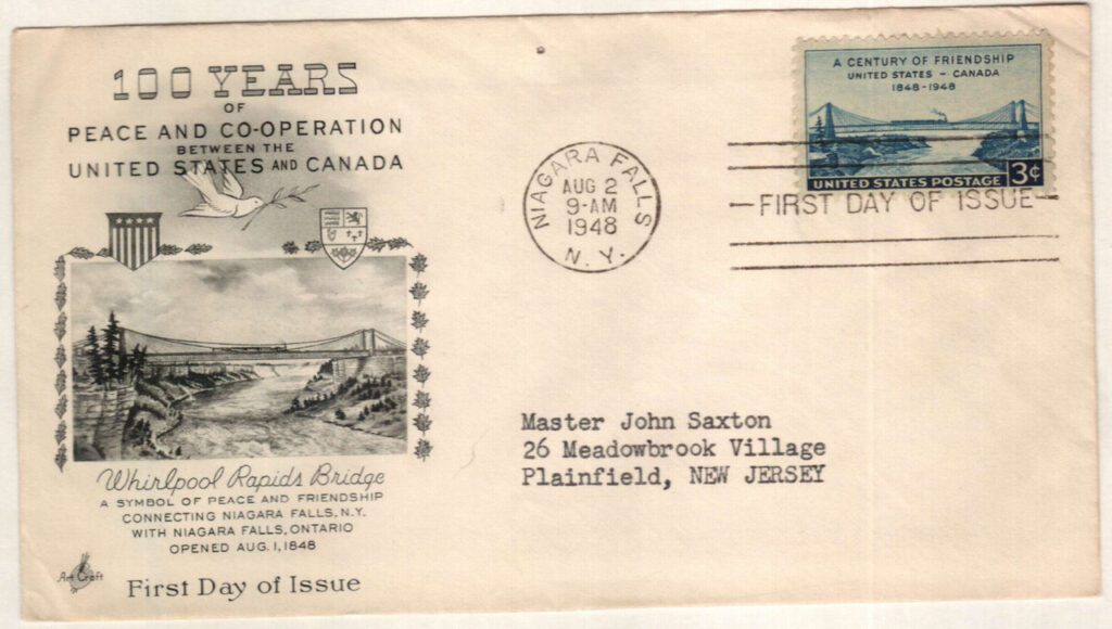 # 961 - 1948 3c A Century of Friendship, United States - Canada Classic First Day Cover