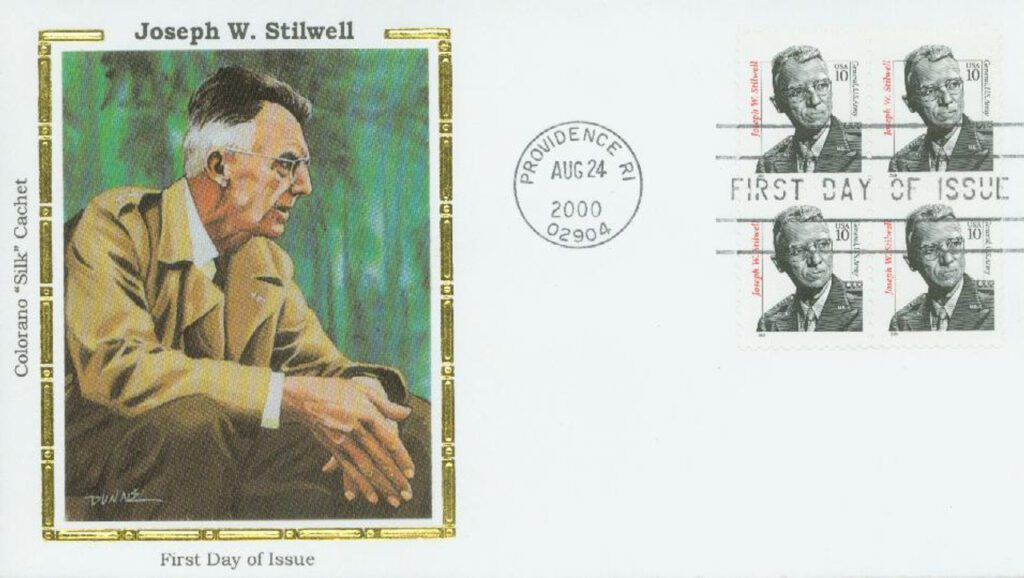 2000 10¢ Distinguished Americans: General Joseph W. Stilwell Colorano Silk Cachet First Day Cover