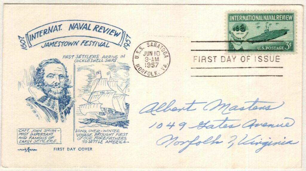 1957 3¢ International Naval Review Classic First Day Cover