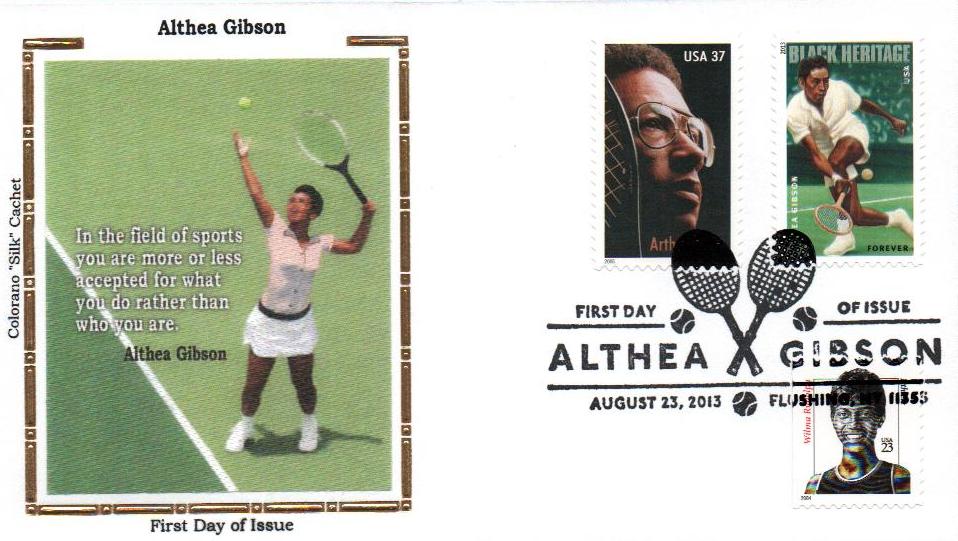 2013 46¢ Althea Gibson Colorano Silk Cachet Combination First Day Cover