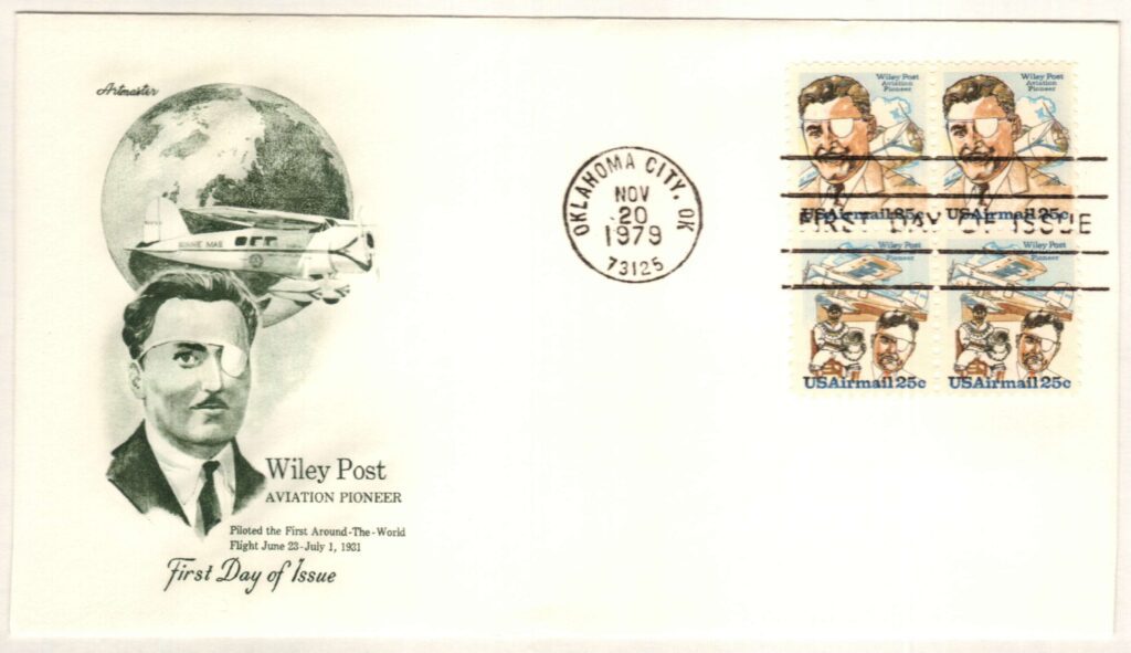 # C95-96 - 1979 25c Wiley Post Classic First Day Cover