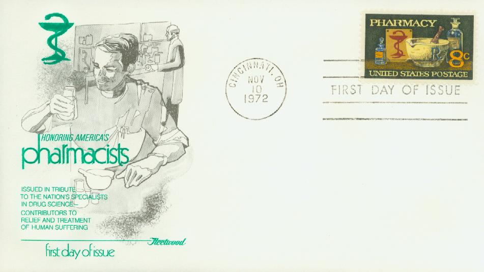 # 1473 - 1972 8c Pharmacy Fleetwood First Day Cover