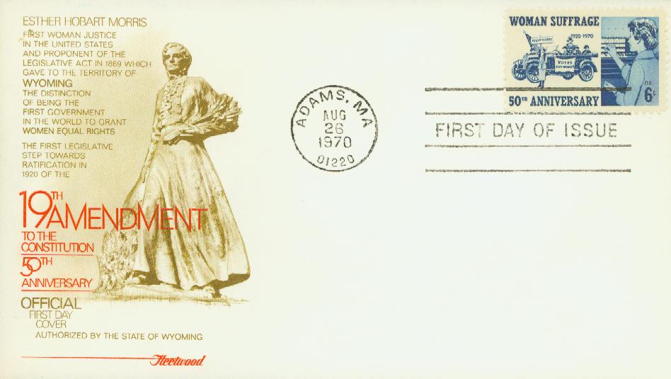 1970 6c Woman Suffrage 50th Anniversary Fleetwood First Day Cover
