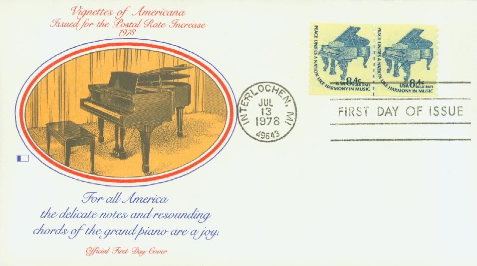# 1615C - 1978 8.4c Grand Piano, coil Fleetwood First Day Cover