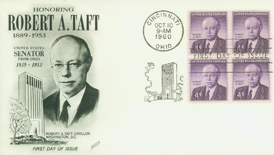 1960 4¢ Senator Robert A. Taft Fleetwood First Day Cover