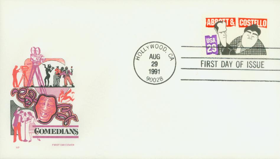 # 2566 - 1991 29c Comedians: Abbott and Costello Classic First Day Cover