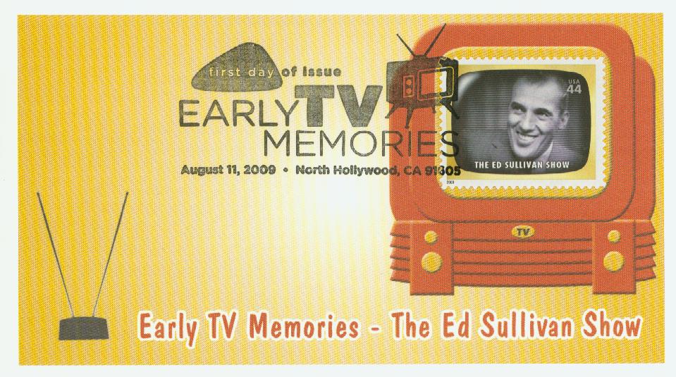 2009 44c Early TV Memories: The Ed Sullivan Show Fleetwood First Day Cover