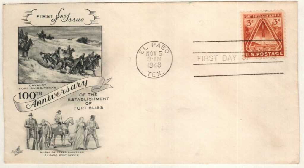 # 976 - 1948 3c Fort Bliss Centennial Classic First Day Cover