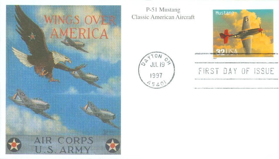 # 3142a - 1997 32c Classic American Aircraft: Mustang Mystic First Day Cover