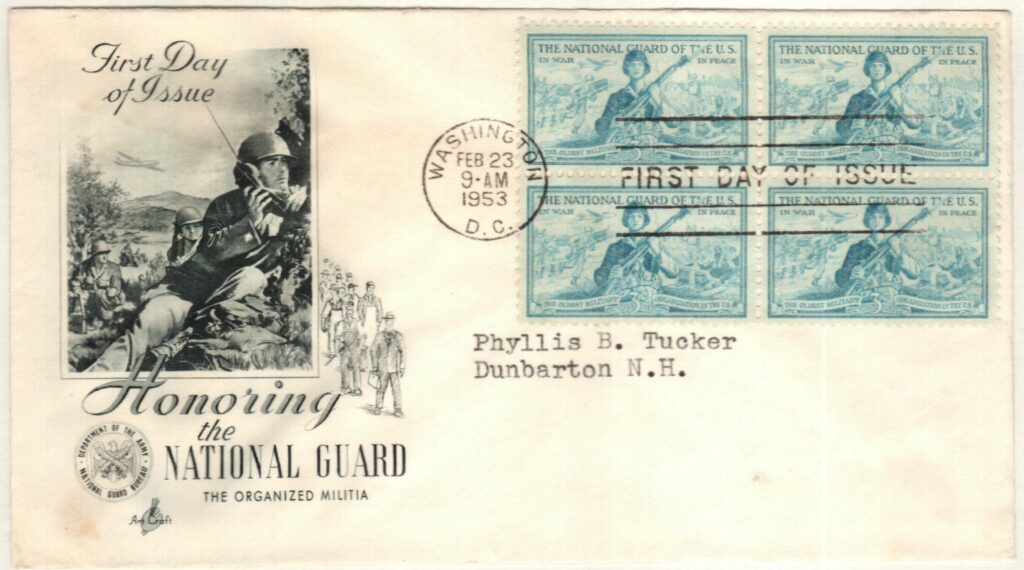 1953 3¢ National Guard Classic First Day Cover