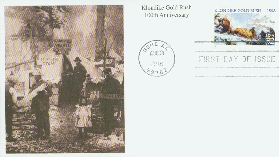 1998 32¢ Klondike Gold Rush Mystic First Day Cover