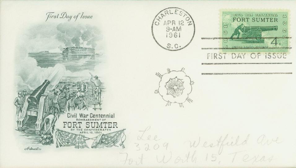 1961 4¢ Firing on Fort Sumter Classic First Day Cover