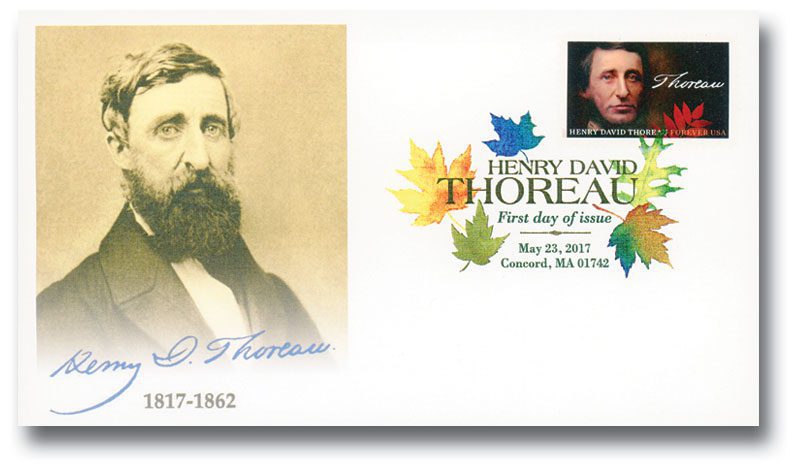 2017 49¢ Henry David Thoreau  Fleetwood First Day Cover with Digital Color Cancel