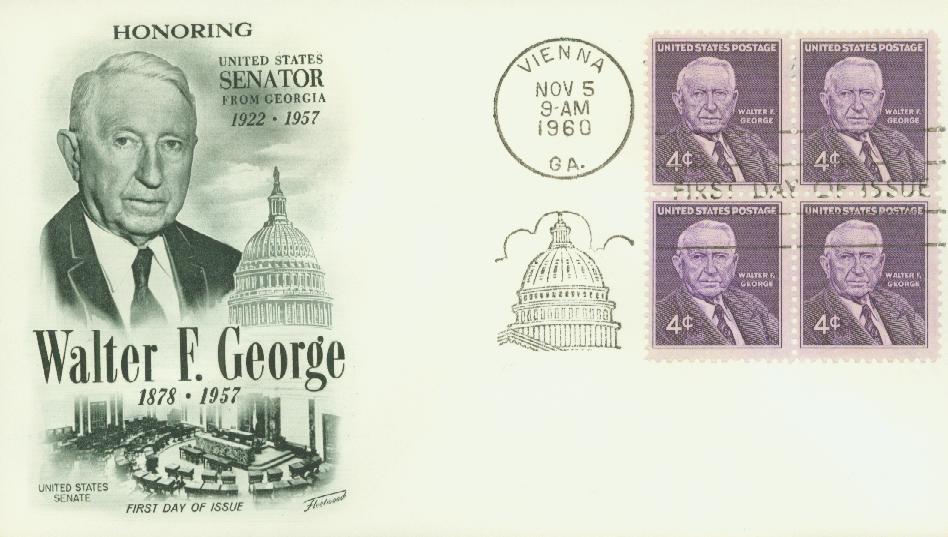 # 1170 - 1960 4c Senator Walter F. George Fleetwood First Day Cover