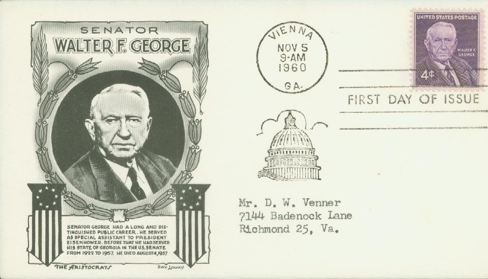 # 1170 - 1960 4c Senator Walter F. George Classic First Day Cover