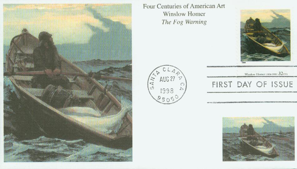 # 3236j - 1998 32c Four Centuries of American Art: Winslow Homer Mystic First Day Cover
