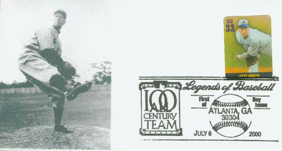 # 3408k - 2000 33c Legends of Baseball: Lefty Grove Classic First Day Cover