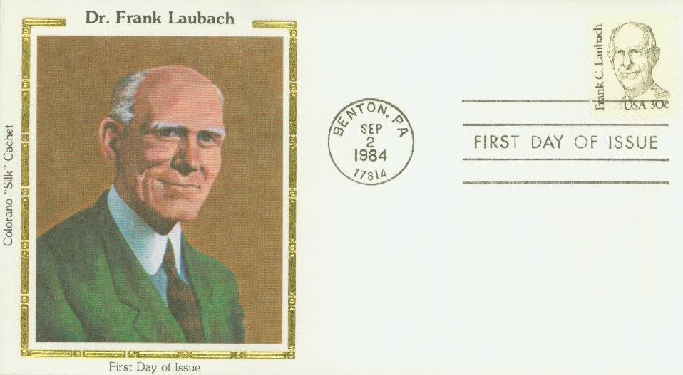 1984 30¢ Frank C. Laubach Colorano Silk Cachet First Day Cover