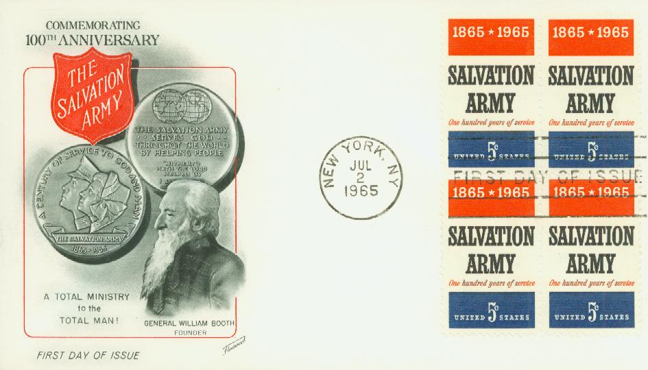 1965 5¢ Salvation Army Fleetwood First Day Cover