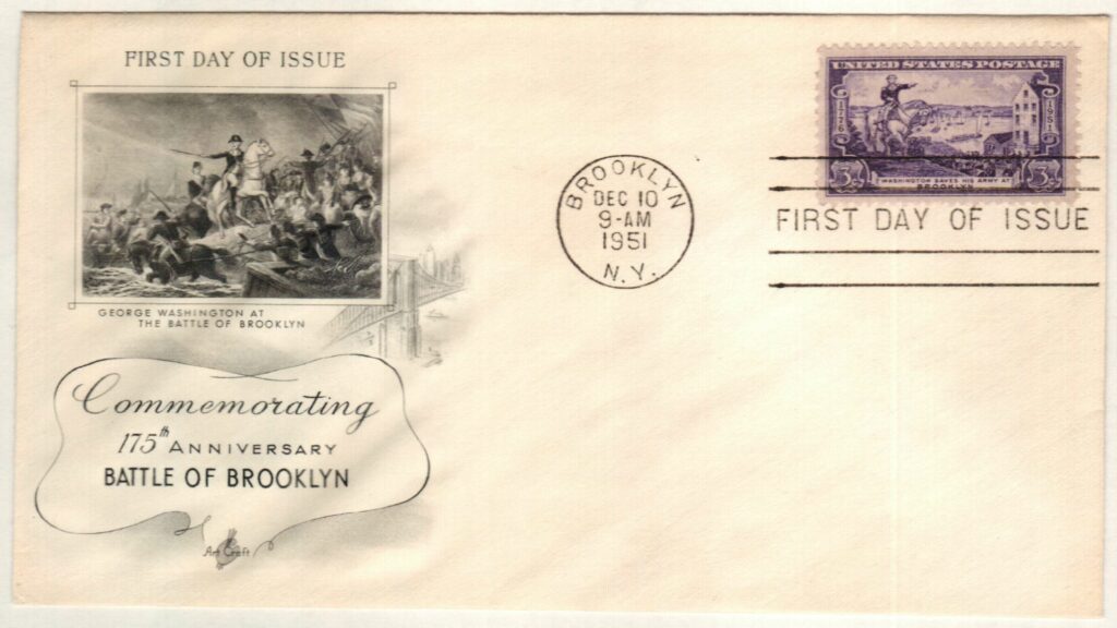 1951 3¢ Battle of Brooklyn Classic First Day Cover