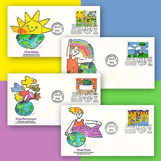 # 2951-54 - 1995 32c Earth Day set of four Fleetwood First Day Covers