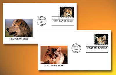 2002 37c Neuter and Spay Fleetwood First Day Cover Set