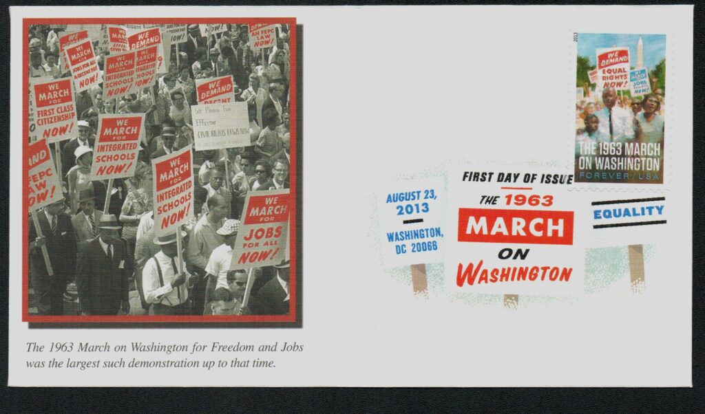 2013 46¢ March on Washington  Fleetwood First Day Cover with a digital color cancel