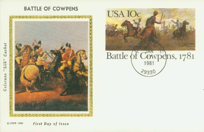 # UX87 - 1981 10c Colorano Silk
Postal Card - Battle of Cowpens