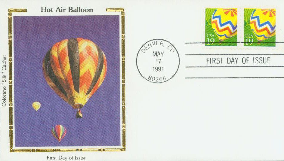 # 2530 - 1991 19c Hot-Air Balloon, booklet single