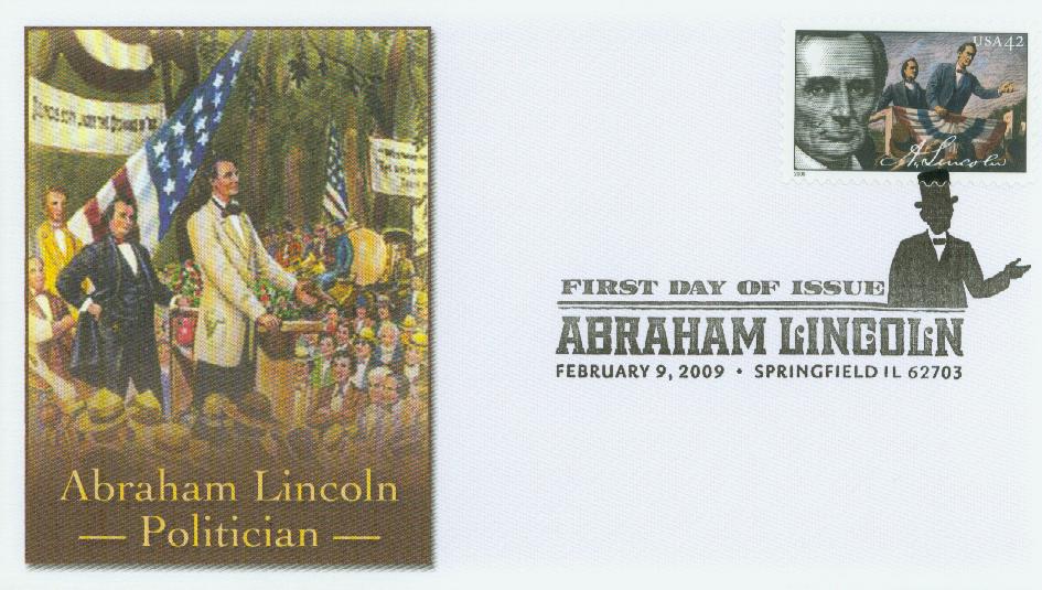 2009 42¢ Abraham Lincoln: Politician Fleetwood First Day Cover