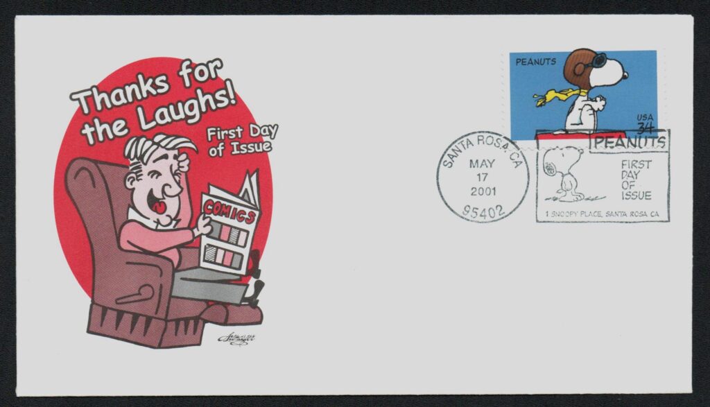# 3507 - 2001 34c Peanuts Classic First Day Cover