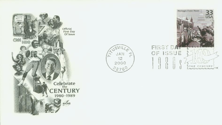 # 3190d - 2000 33c Hostages Come Home Classic First Day Cover