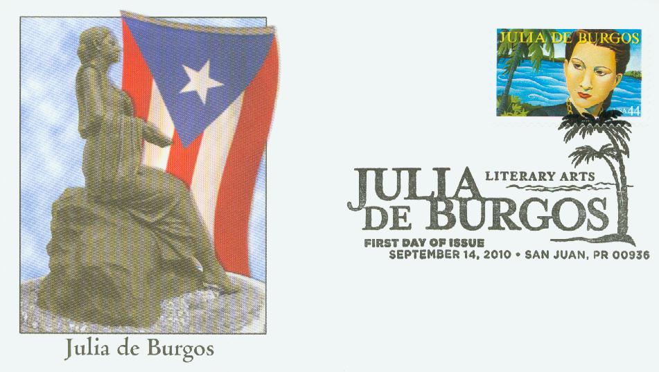# 4476 - 2010 44c Literary Arts: Julia de Burgos Fleetwood First Day Cover
